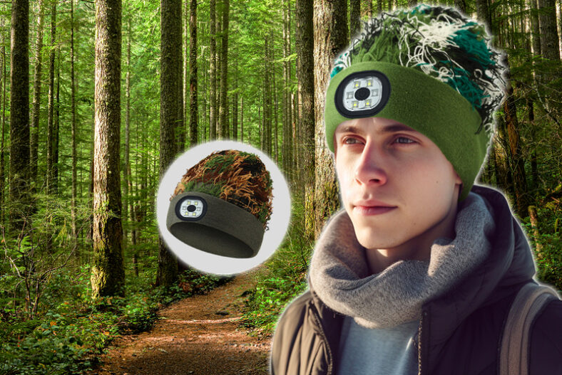 Outdoor LED Light Cap with Long Camouflage Hair – 2 Colours £7.99 instead of £19.99