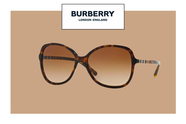 Brown-Shaded Burberry Sunglasses – Butterfly-Shaped £99.00 instead of £229.00