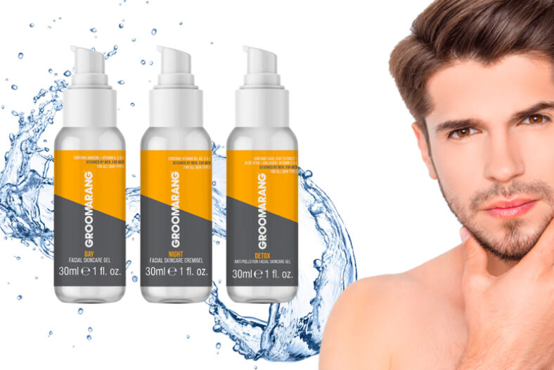 £6.99 instead of £14.99 for a Groomarang Men’s 24/7 Facial Skincare Pack – Day, Night & Detox or £14.99 for a Groomarang Men’s 24/7 Facial Skincare Gift Set from Forever Cosmetics – save up to 53%