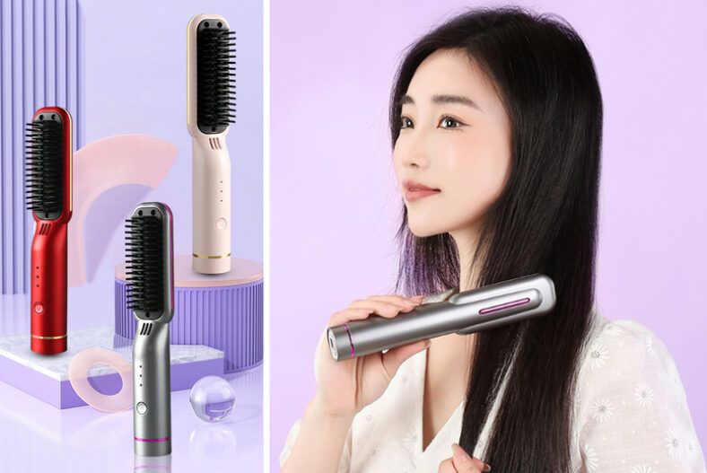 Electric Hair Straightening Brush – LCD Screen – 3 Colours! £14.99 instead of £24.99