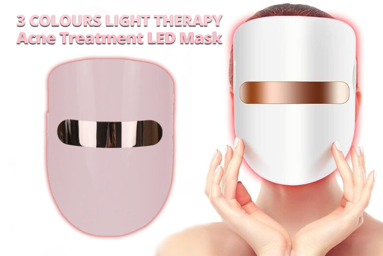 Triple Colour Light Therapy Acne Treatment LED Mask – 2 Colours £24.99 instead of £49.99