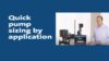 Quick pump sizing by application