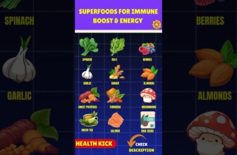 Top 12 Superfoods for Immune Boost & Energy 💥🥗 #foods #vitamin #shorts