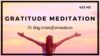 Gratitude Meditation ❤️️ 21 Day Transformation ❤️️ 432 HZ