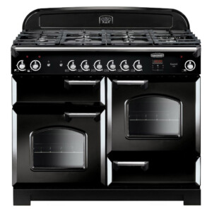 Rangemaster 116660 110cm Wide Classic Gas Range Cooker in Black with C