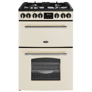 Belling 444411814 60cm Wide Farmhouse Double Oven Dual Fuel Cooker in