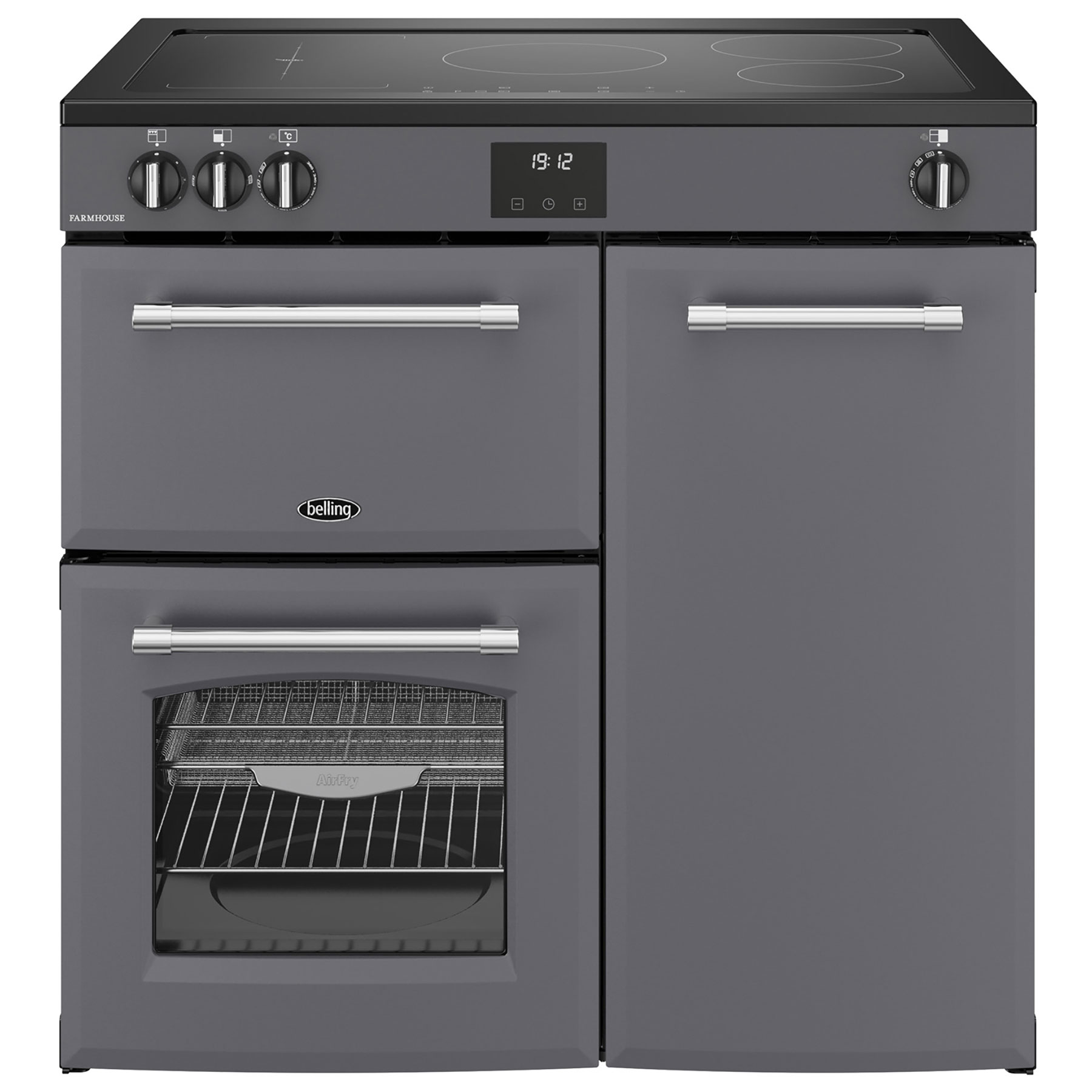 Belling 444411822 90cm Wide Farmhouse Induction Range Cooker in Anthra