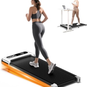 Yagud Compact Walking Pad Treadmill for Home Use, 2.5HP Portable Electric Under-Desk Model with LED Display & Remote Control, Adjustable Speed, No Assembly Required