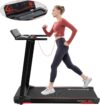 CITYSPORTS Folding Treadmill for Home,2.0HP Foldable Under Desk Treadmill Adjustable Speeds 1-12km/h,Foldable Walking Running Machine, Motorized Electric Treadmill,LED Display & Fitness App (Black)