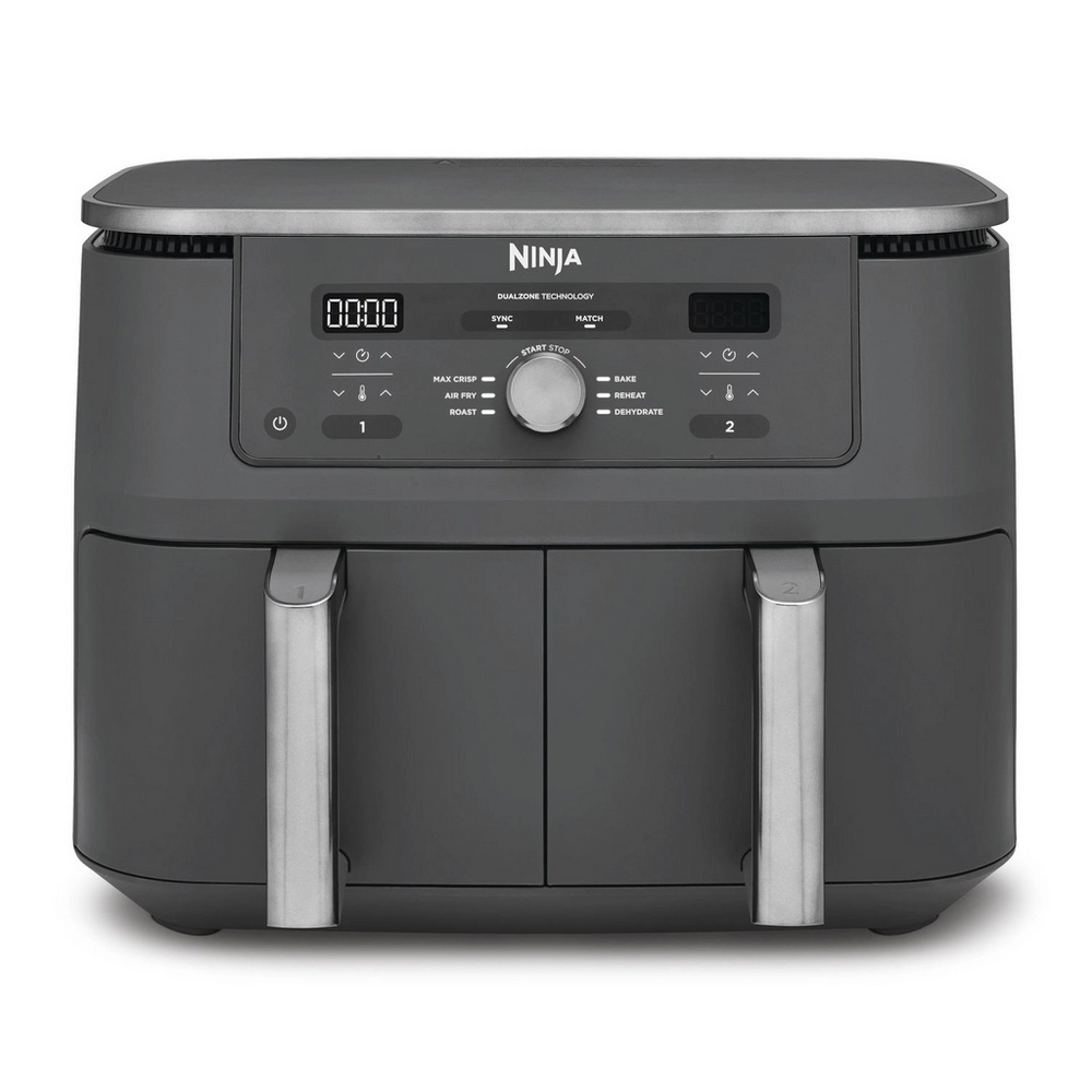 Ninja DZ400UK Ninja 9 5 litre MAX 6 in 1 Dual Zone Air Fryer Gun Metal