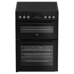 Beko EDC6731K 60cm Double Oven Electric Cooker in Black Ceramic Hob