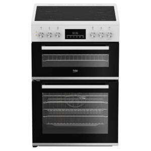 Beko EDC6731W 60cm Double Oven Electric Cooker in White Ceramic Hob