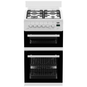 Beko EDG507W 50cm Twin Cavity Gas Cooker in White
