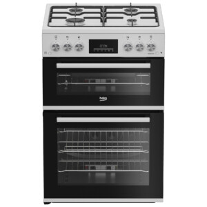 Beko EDG6231W 60cm Double Oven Gas Cooker in White 72 32L