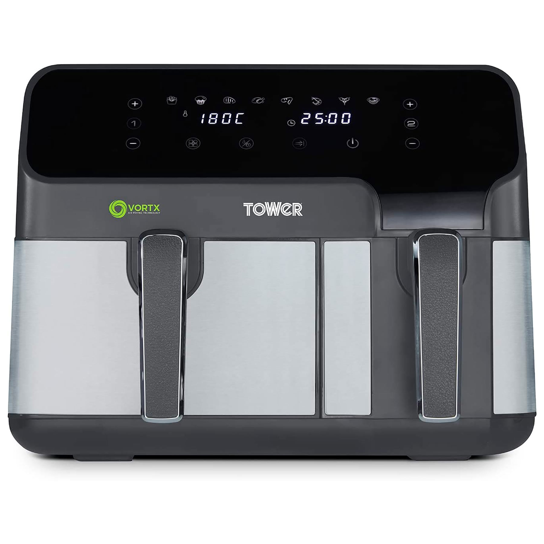 Tower T17099 8 5L VORTX Dual Zone Air Fryer with Smart Finish