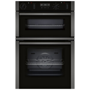 Neff U2ACH7AG7B N50 Built In Pyrolytic Double Electric Oven in Black w