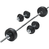York 50kg Cast Iron Barbell & Dumbbell Weight Set