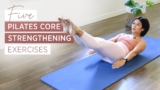 5 Pilates Core Strengthening Exercises for beginners: 10 minute at home workout
