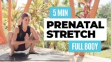 5 MINUTE DAILY PREGNANCY MORNING STRETCH | Prenatal Yoga Full Body Stretch