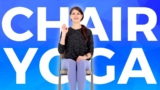 10 minute CHAIR Yoga for Beginners, Seniors & Desk Workers | Tight Hips & Lower Back