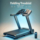 Folding Treadmill with 8% Incline LED Remote