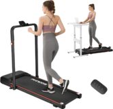 Walking Pad Treadmill for home, PHIWOS Under Desk Treadmill, Walking Running Machine with Remote Control and LED Display, Adjustable Speeds, Folding for walking Jogging