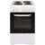 Solt ASCC50W 50cm Single Oven Electric Cooker in White with Solid Plat